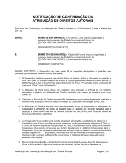 Aviso de Confirmação de Atribuição de Direito Autoral