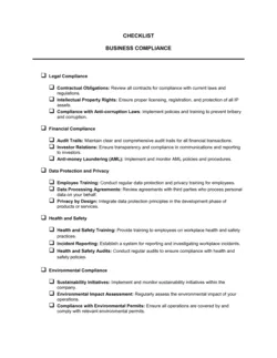 Checklist Compliance