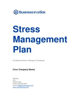 Stress Management Plan