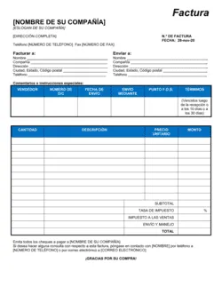 Factura de ventas