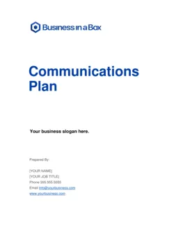 Communications Plan