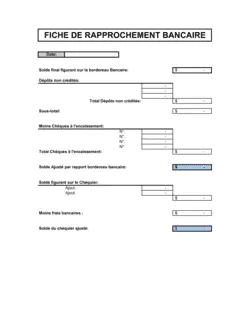 État de rapprochement bancaire