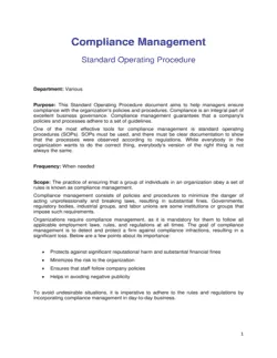 Compliance Management