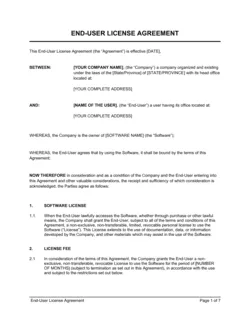 End User License Agreement
