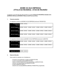 Ata de Reunião Mestre