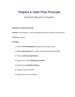 How to Prepare a Cash Flow Forecast