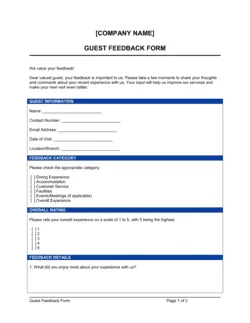 Guest Feedback Form