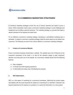 9 Ecommerce Marketing Strategies