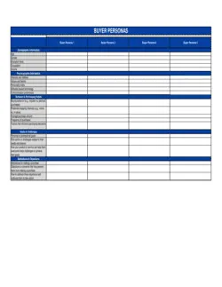 Buyer Persona Worksheet