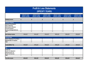 Profit & Loss Statement