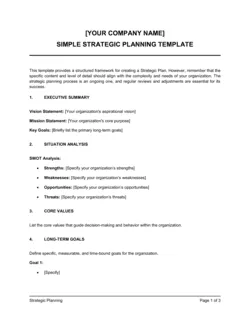 Strategic Planning Template