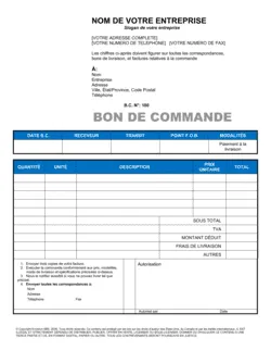 Bon de commande