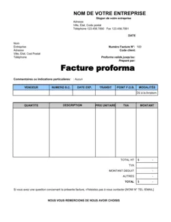 Facture proforma