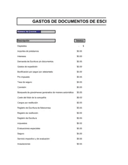 Gastos de documentos de escrow