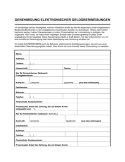 Genehmigung elektronischer Geldüberweisungen