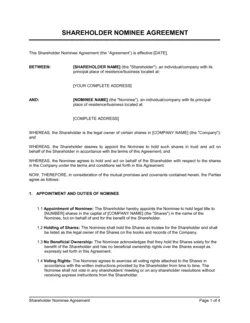 Shareholder Nominee Agreement