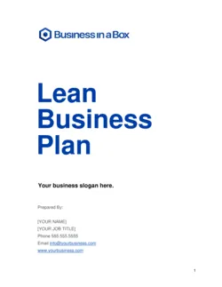 Lean Business Plan