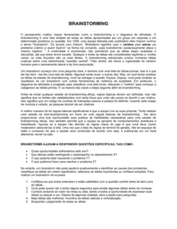 Lista de Conferência Conduzindo um Brainstorming