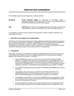 Arbitration Agreement