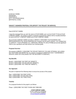 Letter For Business Proposal