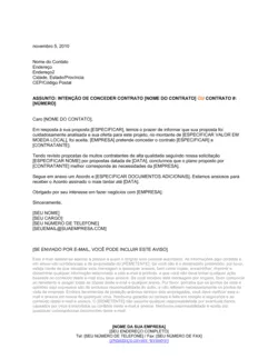 Carta de Premiação de Contrato