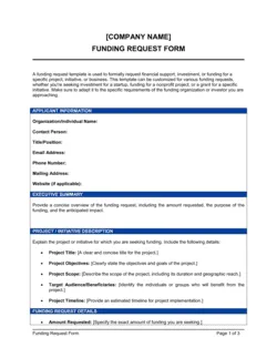 Funding Request Form