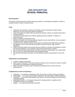 School Principal Job Description