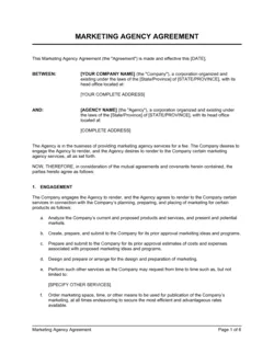 Marketing Agency Agreement