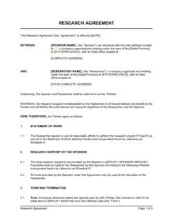 Research Agreement