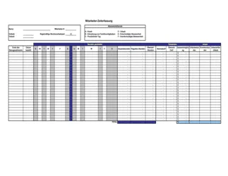 Mitarbeiter Schichtplan