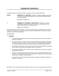 Cesión de contrato