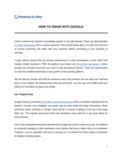 How To Grow With Google