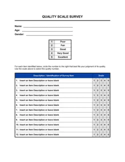 Quality Scale Survey