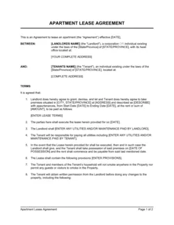 Apartment Lease Agreement