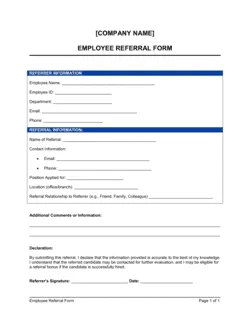 Employee Referral Form