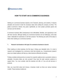 How To Start An Ecommerce Business