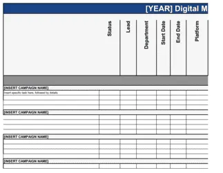 Digital Marketing Campaign Plan