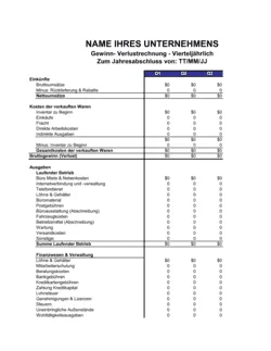 Gewinn  und Verlustrechnung_Vierteljährlich