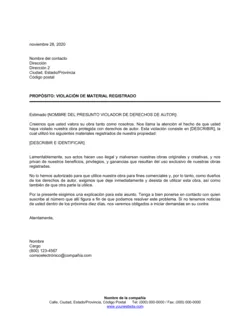 Notificación de violación de propiedad intelectual