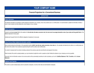 Financial Projections For Conventional Company