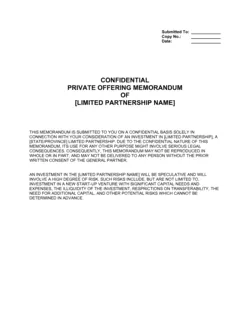 Private Placement Memorandum