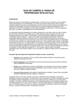 Guia para Compra & Venda de Propriedade Intelectual