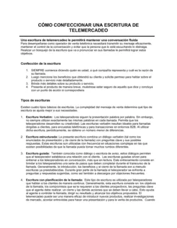 Cómo confeccionar una escritura de telemercadeo