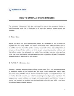 How To Start An Online Business