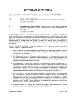 Certificato di paternità