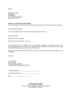 Job Offer Letter Simple