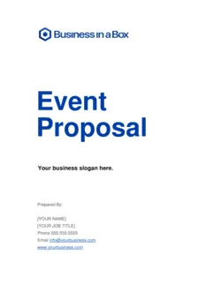 Event Proposal