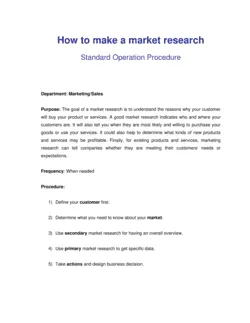 How to Make a Market Research