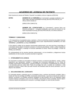 Acuerdo de licencia de patente